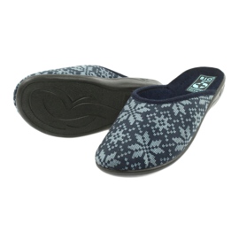 Velours-Hausschuhe Adanex 25405 Marineblau navy blau 3