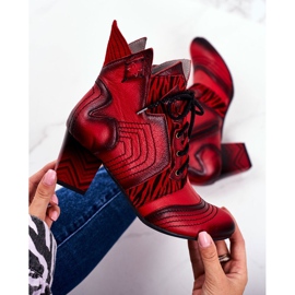 Damenstiefel Leder Maciejka Rot 03194 1