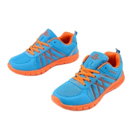 Sport Damen Laufschuhe W127 blau orange 2