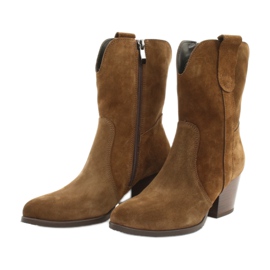 Gamis 4009 Cowboystiefel aus Wildleder braun 2