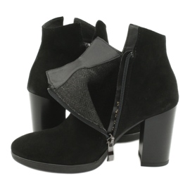 Gamis Leder-Wildleder-Stiefeletten 4018 schwarz 4