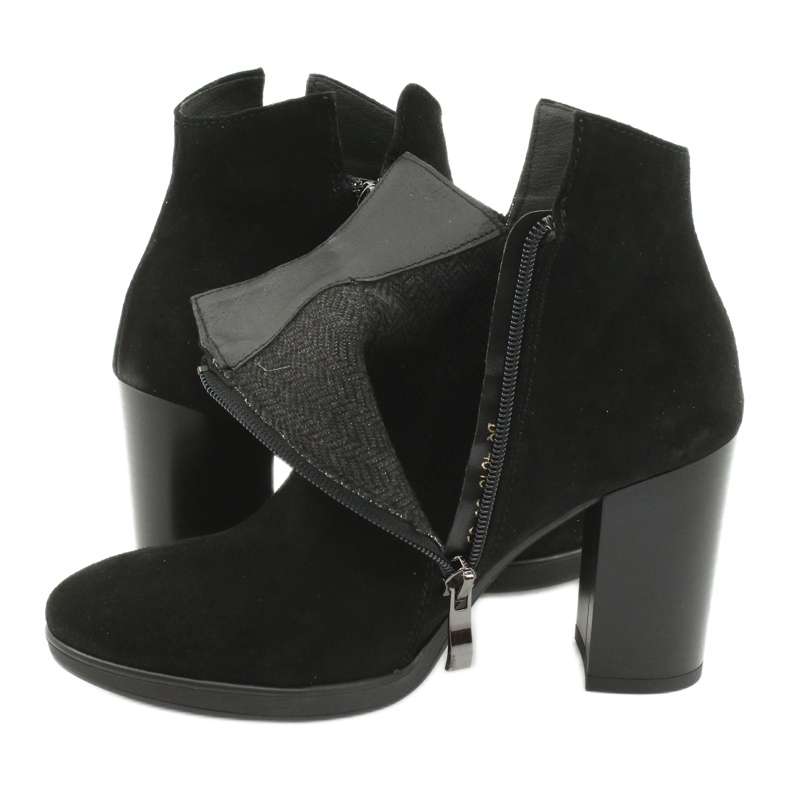 Gamis Leder-Wildleder-Stiefeletten 4018 schwarz 4