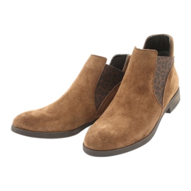 Gamis Wildleder-Slip-On-Stiefeletten 4036 braun 2