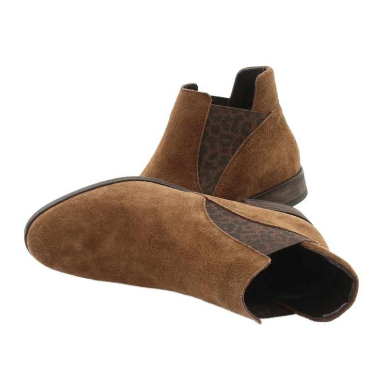 Gamis Wildleder-Slip-On-Stiefeletten 4036 braun 4