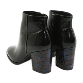 Lackierte Damenstiefel schwarz Kaniowski 3543 3