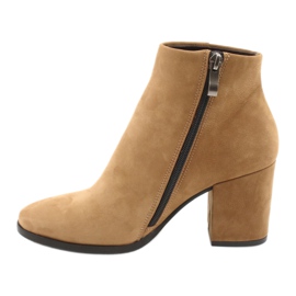 Kaniowski Frauen Lederstiefel K-0307 Toffee/Beige 1