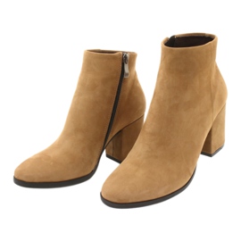 Kaniowski Frauen Lederstiefel K-0307 Toffee/Beige 2