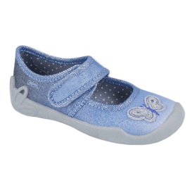 Befado Kinderschuhe 123X035 blau silber- 1