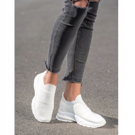 SHELOVET Slip-On Sneakers aus Textil weiß 1