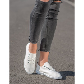 SHELOVET Leichte Sneakers mit Öko-Leder weiß 1