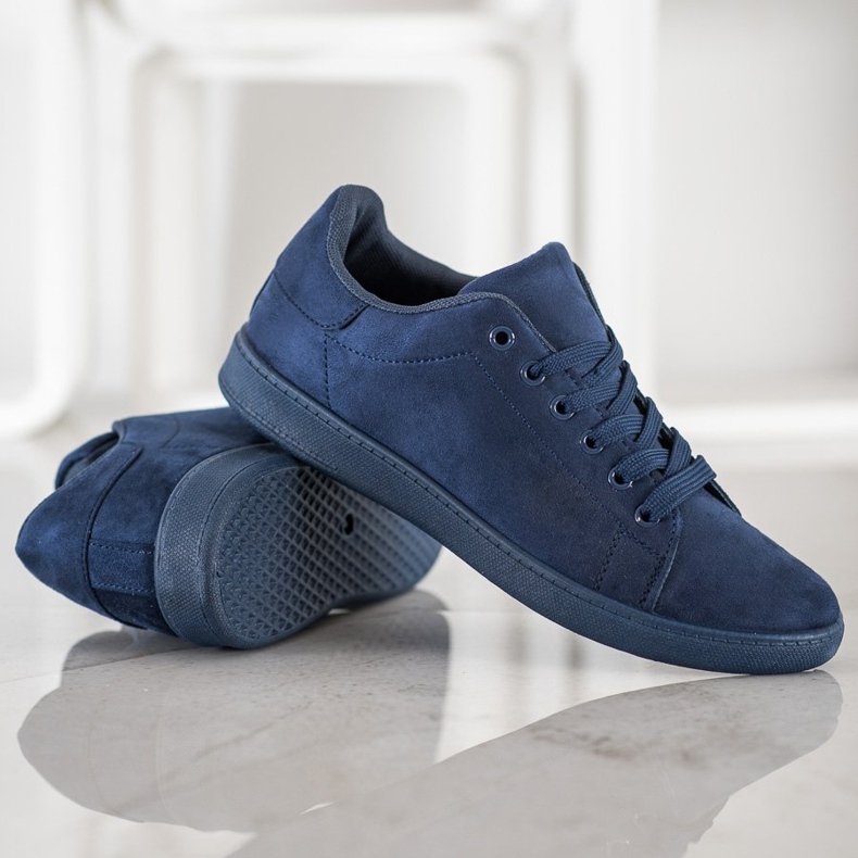 SHELOVET Sneakers aus Wildleder in Marineblau 2