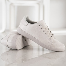 SHELOVET Graue Wildleder Sneakers 2