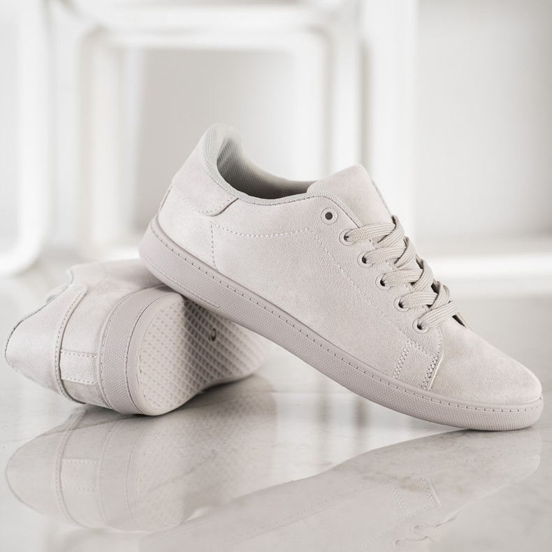 SHELOVET Graue Wildleder Sneakers 2