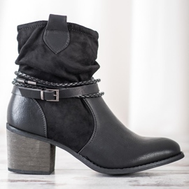 Goodin Cowgirls mit Zierstreifen schwarz 2