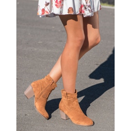 Bestelle Klassische durchbrochene Cowboystiefel braun 1