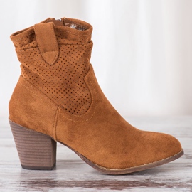 Bestelle Klassische durchbrochene Cowboystiefel braun 2