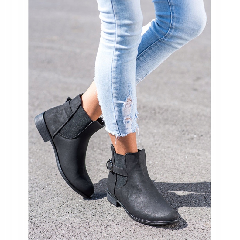 Goodin Slip-on-Booties mit Schnalle schwarz 1