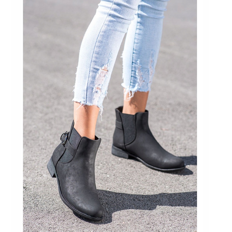 Goodin Slip-on-Booties mit Schnalle schwarz 2