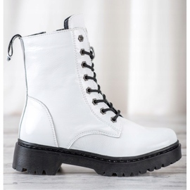 VINCEZA Lederarbeiter weiß 2