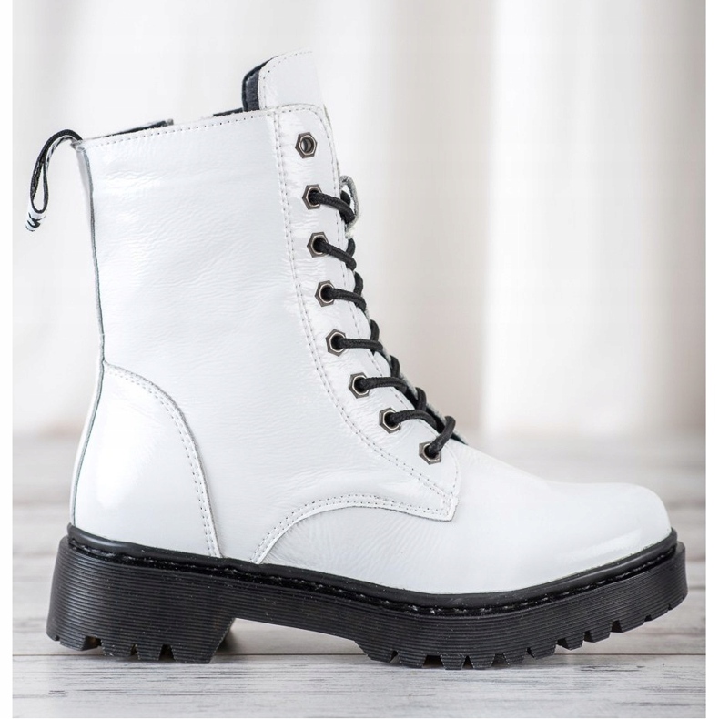 VINCEZA Lederarbeiter weiß 2