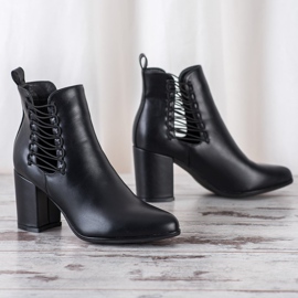 VINCEZA Stiefel mit Cut-Outs schwarz 1