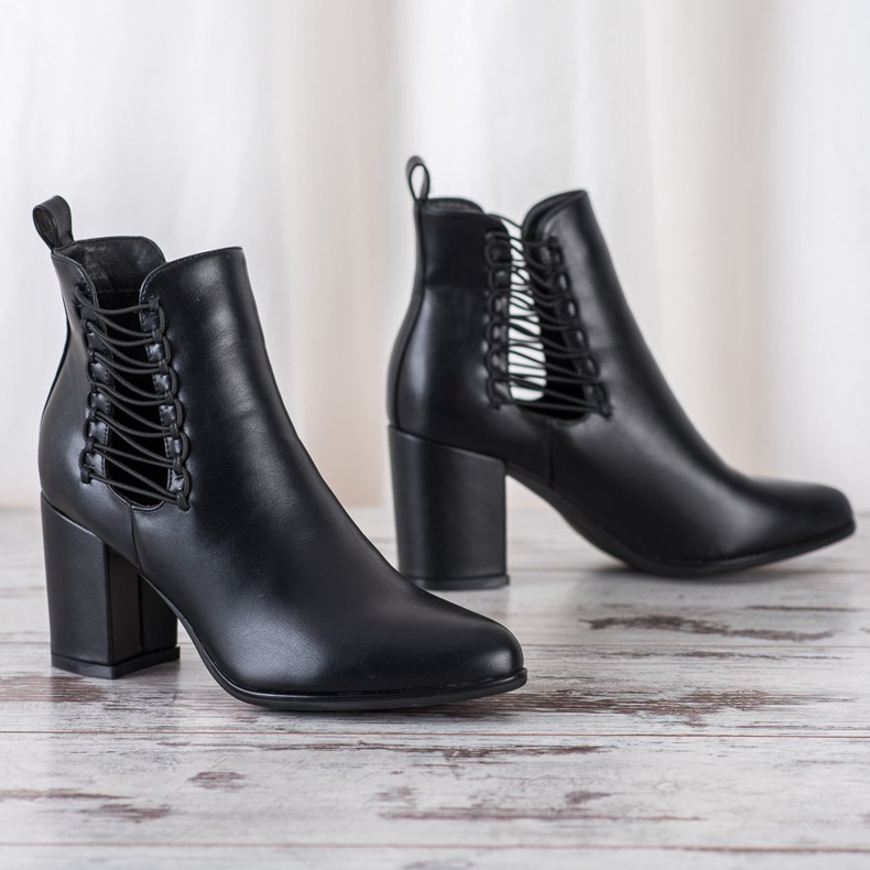 VINCEZA Stiefel mit Cut-Outs schwarz 1