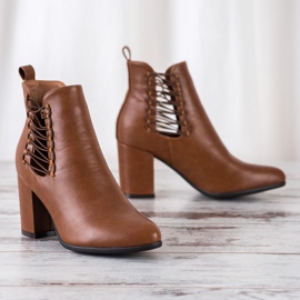 VINCEZA Stiefel mit Cut-Outs braun 1