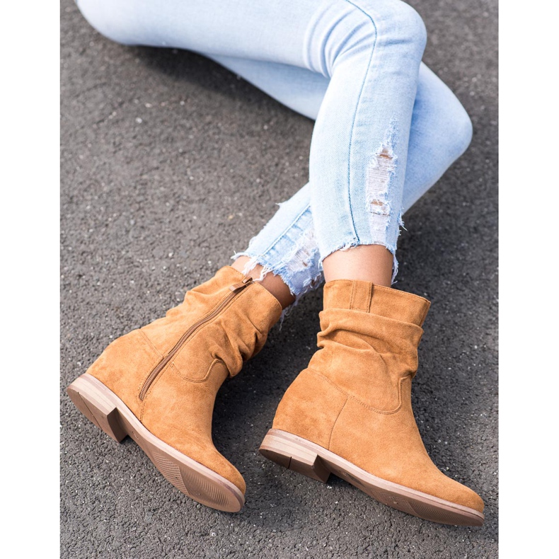 Cowboystiefel auf dem VINCEZA Keil braun 2