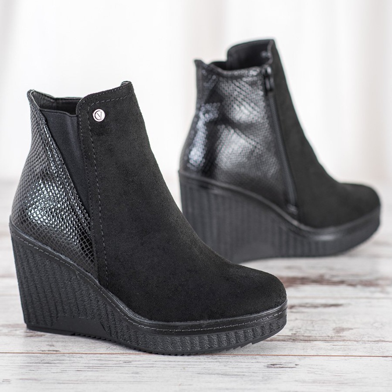 Goodin Keilstiefel schwarz 1