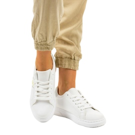 Klassische weiße Turnschuhe BK929-19 silber- 1