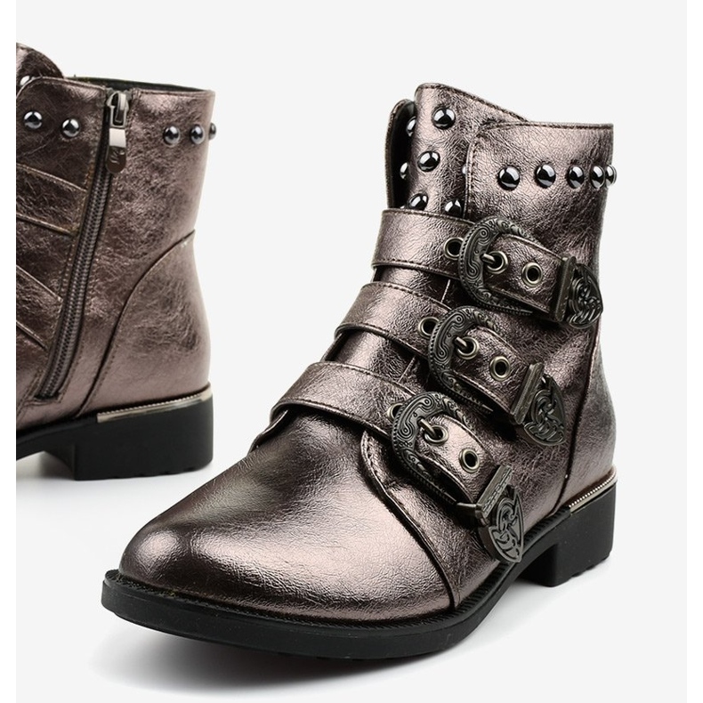 Graue Damenstiefel mit Litas Aotoria 1