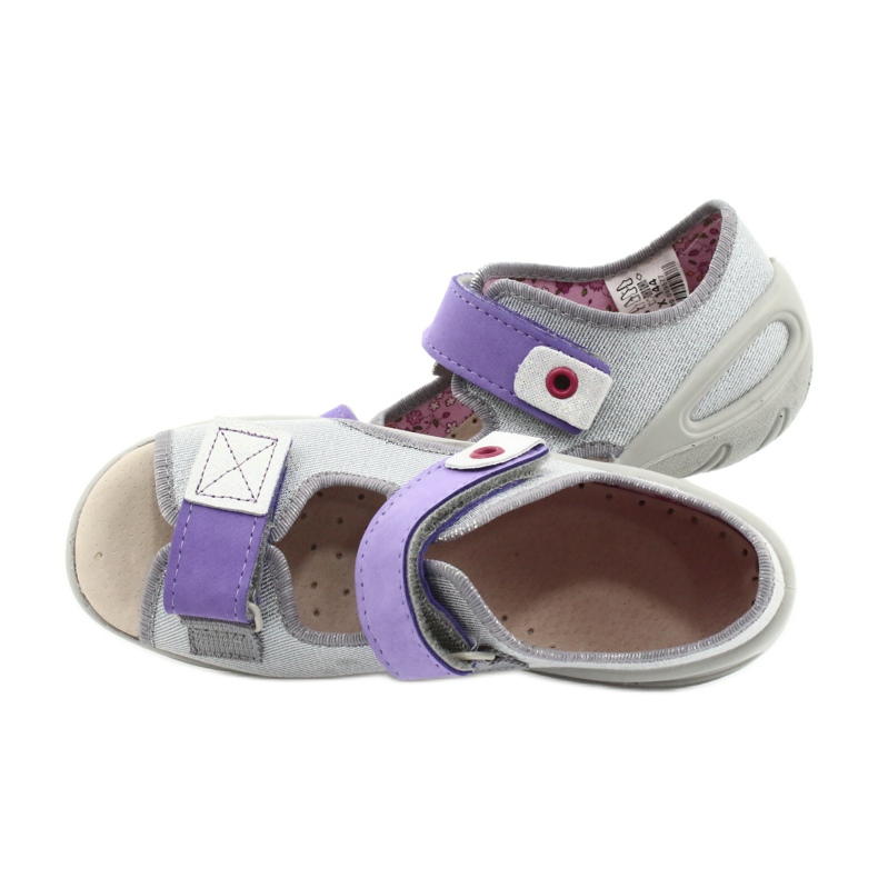 Befado Kinderschuhe 065X144 violett silber- grau 5