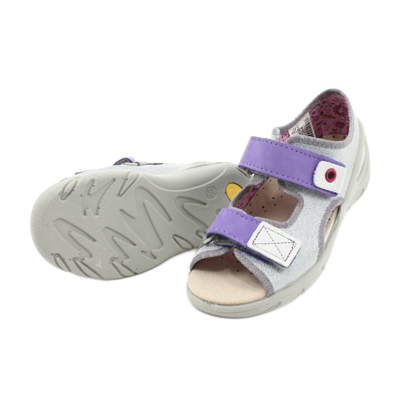 Befado Kinderschuhe 065X144 violett silber- grau 4