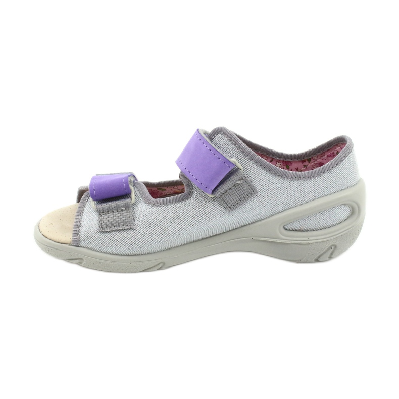 Befado Kinderschuhe 065X144 lila silber grau 2