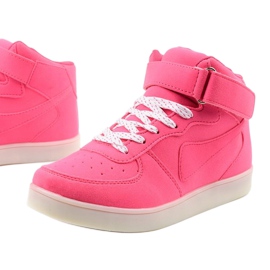 Sabana rosa leuchtende hohe Sneakers 1