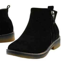 Schwarze flache Stiefel Amar isolierte Jodhpur-Stiefel 1