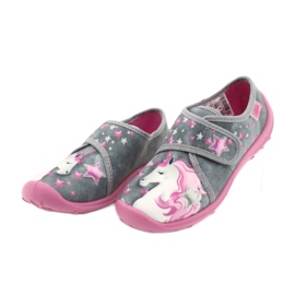 Befado Kinderschuhe 560X117 rosa silber- grau 2