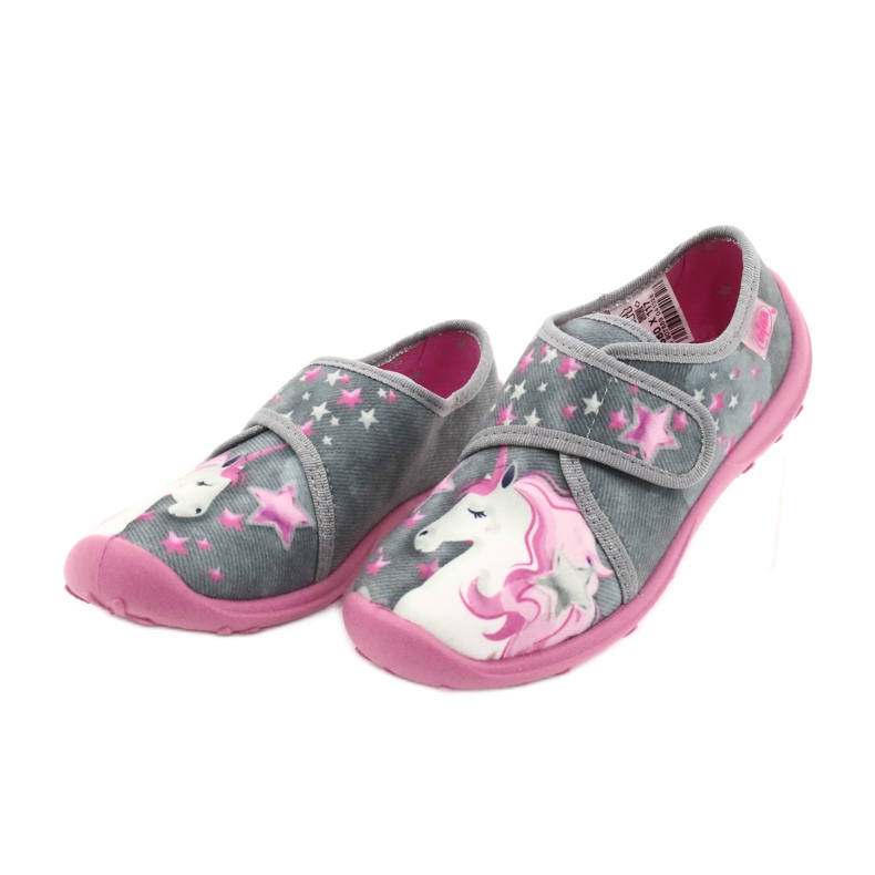 Befado Kinderschuhe 560X117 rosa silber- grau 2