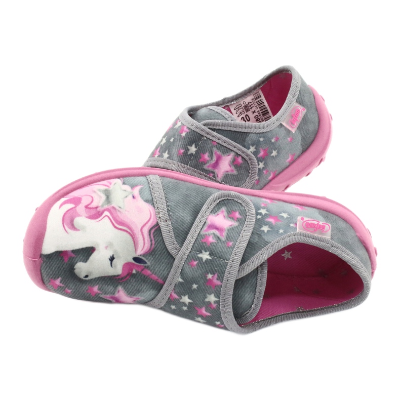 Befado Kinderschuhe 560X117 rosa silber- grau 4