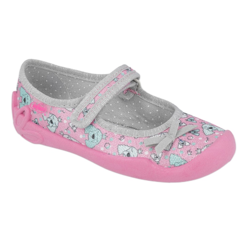 Befado Kinderschuhe 114X413 rosa silber- grau 2