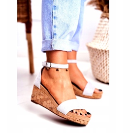 SEA Damen Sandalen mit Keilabsatz Grau MarryMe 1