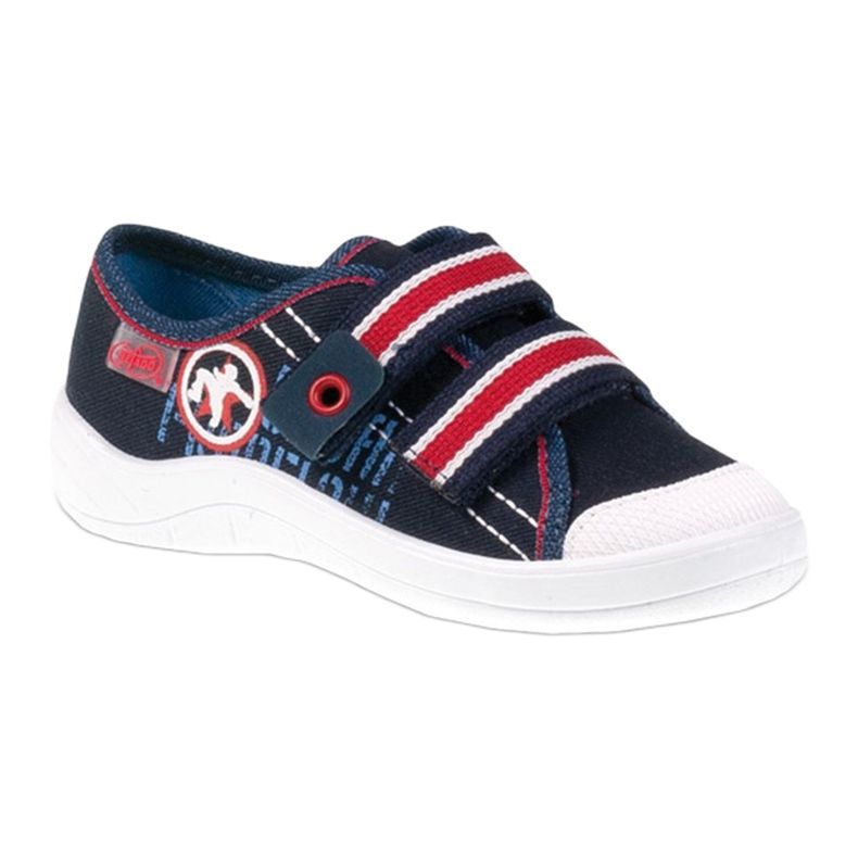 Hausschuhe für Jungen Befado 672x058 weiß rot navy blau 1