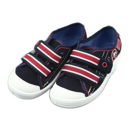 Hausschuhe für Jungen Befado 672x058 weiß rot marineblau 4