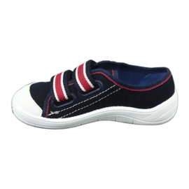 Hausschuhe für Jungen Befado 672x058 weiß rot marineblau 3