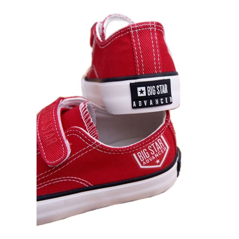 Kinder Sneaker Big Star mit Klettverschluss Rot FF374063 weiß 3