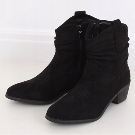 Schwarze Cowboystiefel für Damen 20189-21 Schwarz 1