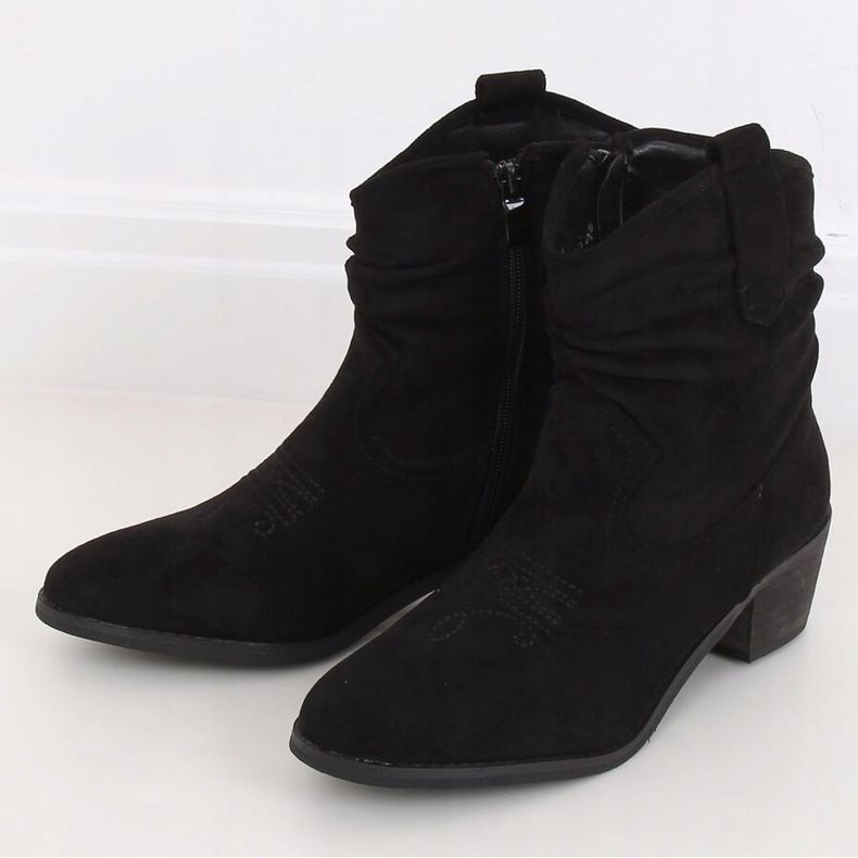 Schwarze Cowboystiefel für Damen 20189-21 Schwarz 1