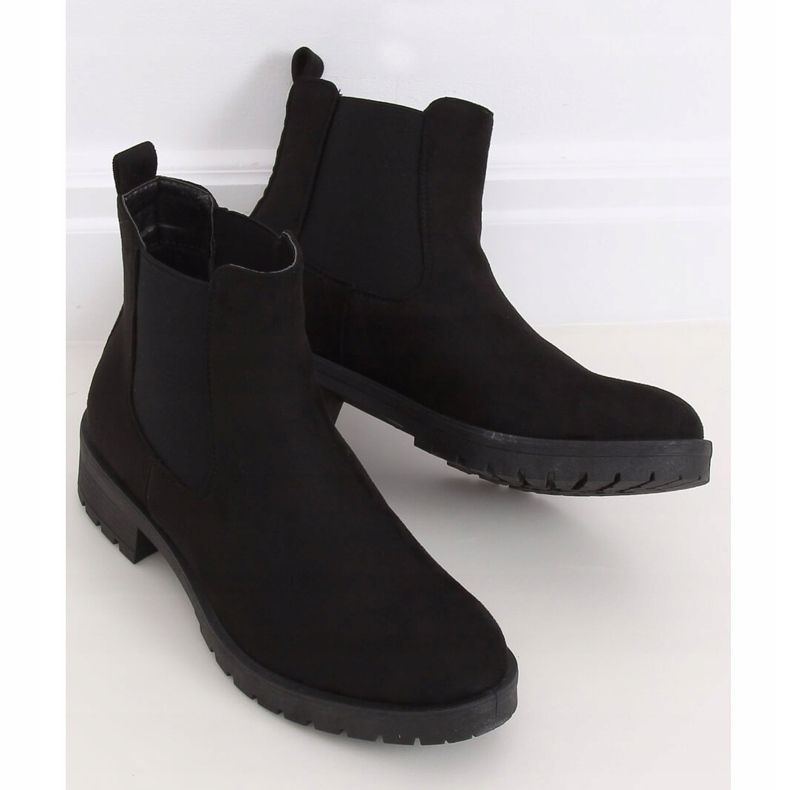 Schwarze Chelsea-Boots für Damen JY2000 Schwarz 1