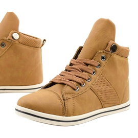 Klassische braune High-Top-Damensneaker BK-08 1