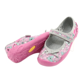Befado Kinderschuhe 114X413 rosa silber- grau 4